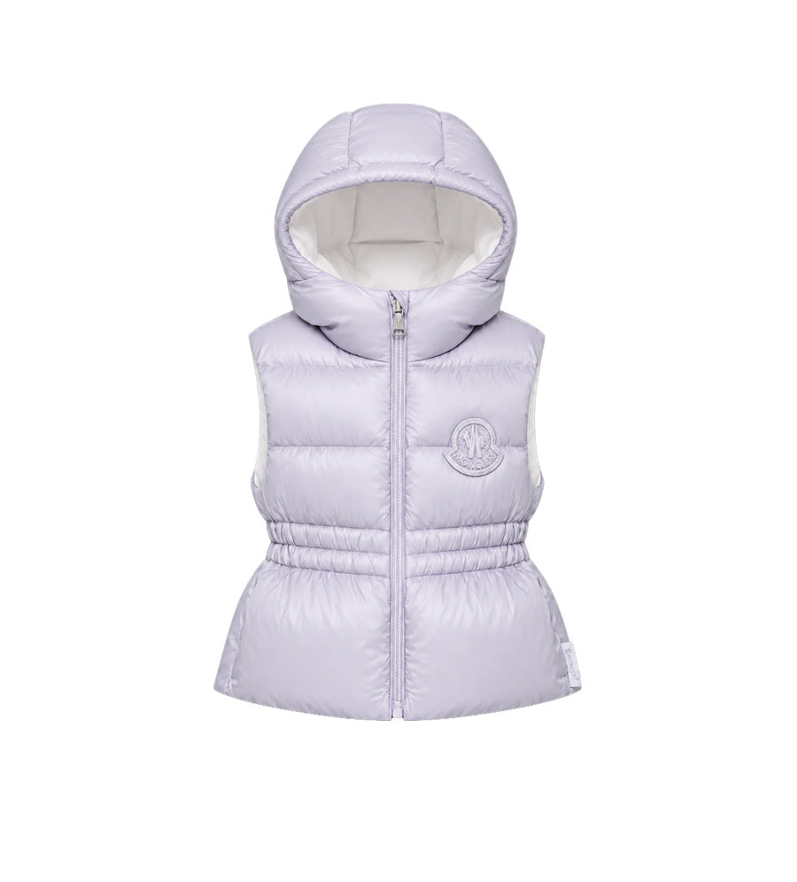 Baby Una donsbodywarmer met capuchon Lila