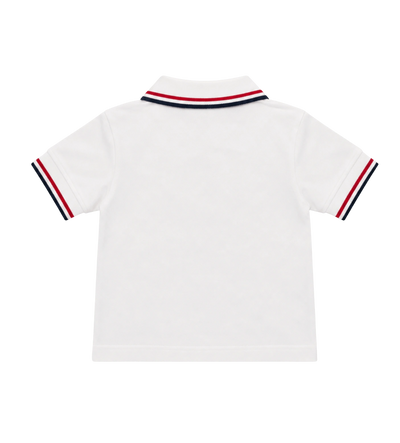 Baby Katoenen Piquet Logo Polo Wit
