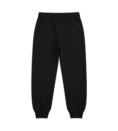 Kids Katoenen trainingsbroek met geborduurd logo Zwart