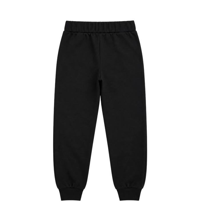 Kids Katoenen trainingsbroek met geborduurd logo Zwart