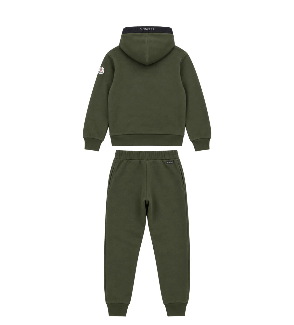 Kids Cotton Fleece Logo Tracksuit Olive Green