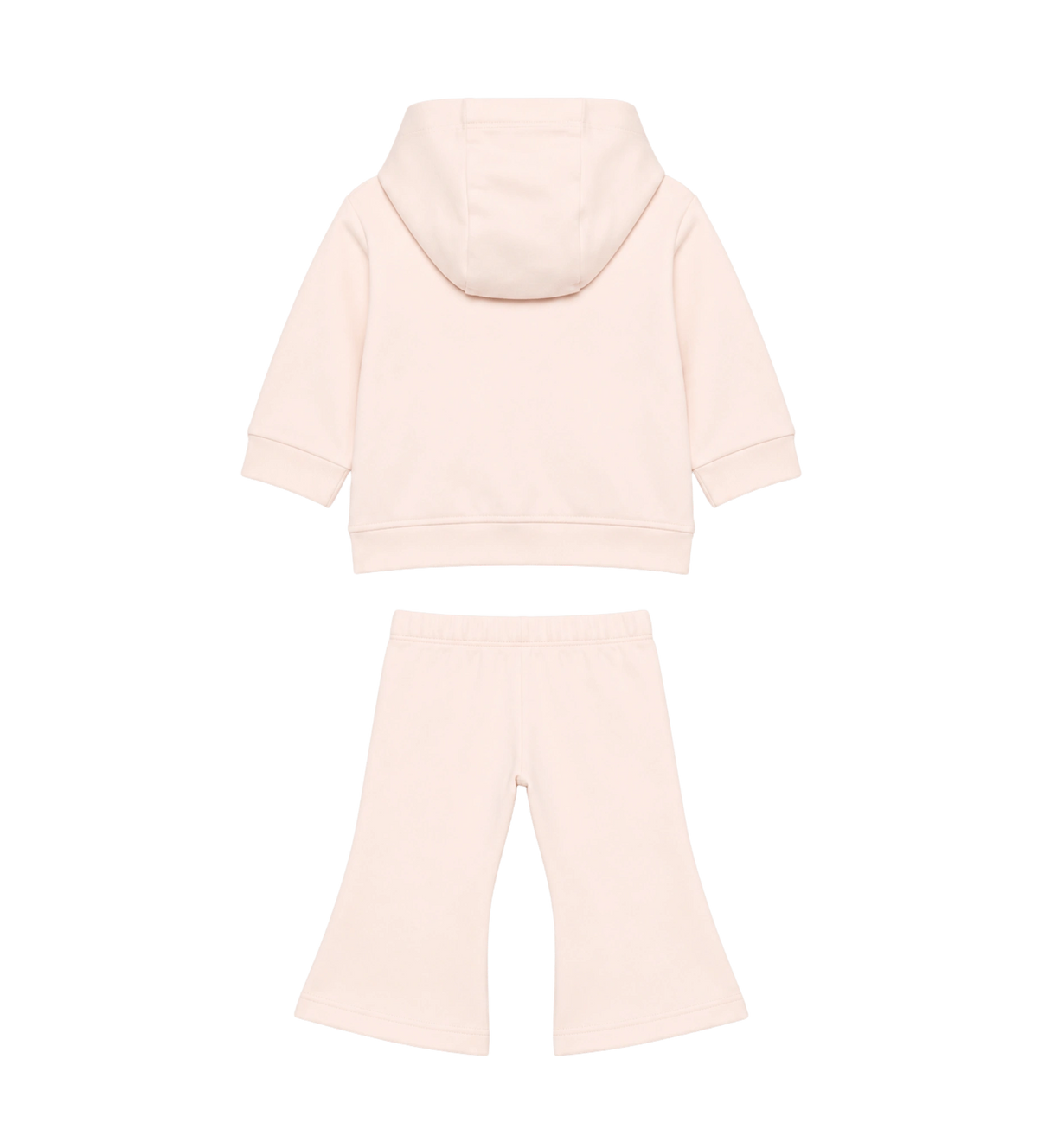 Baby Logo-Patch Hoodie Tracksuit Pale Pink