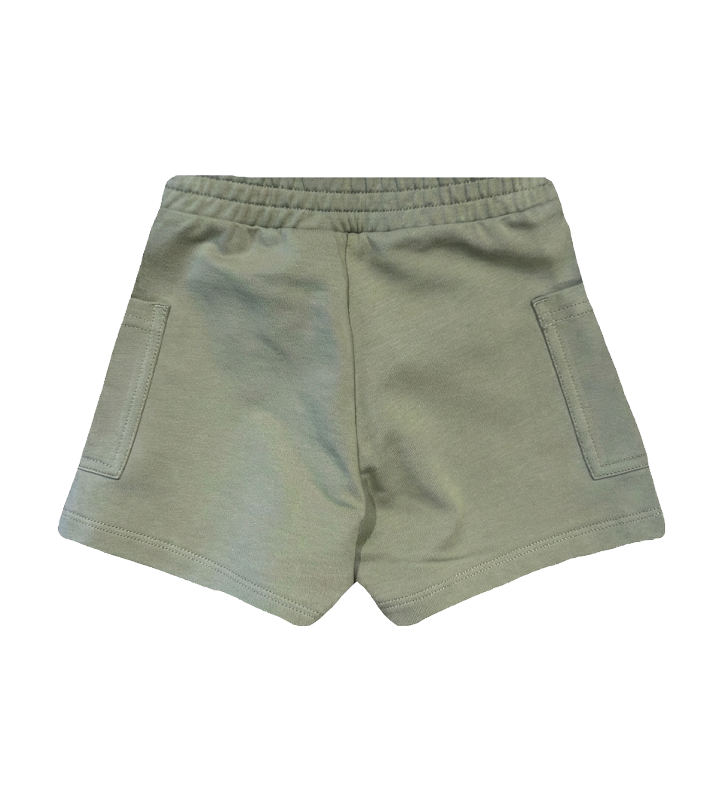 Moncler Enfant Logo Shorts in Sage Green