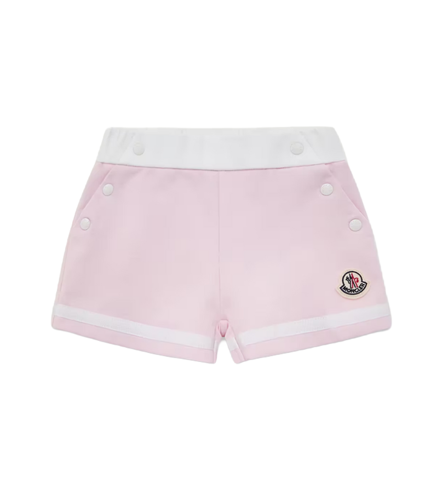 Moncler Enfant Logo Shorts in Pink