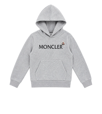 Kids Logo Cotton Hoodie Grey