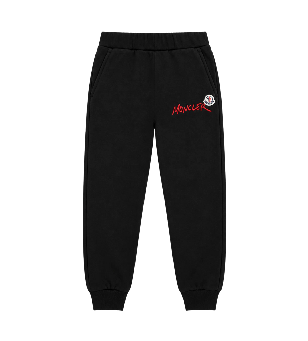 Kids Katoenen trainingsbroek met geborduurd logo Zwart
