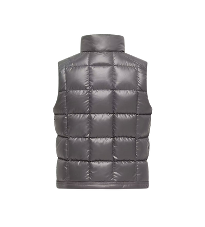 Kids Keir vierkante gewatteerde donsbodywarmer donkergrijs