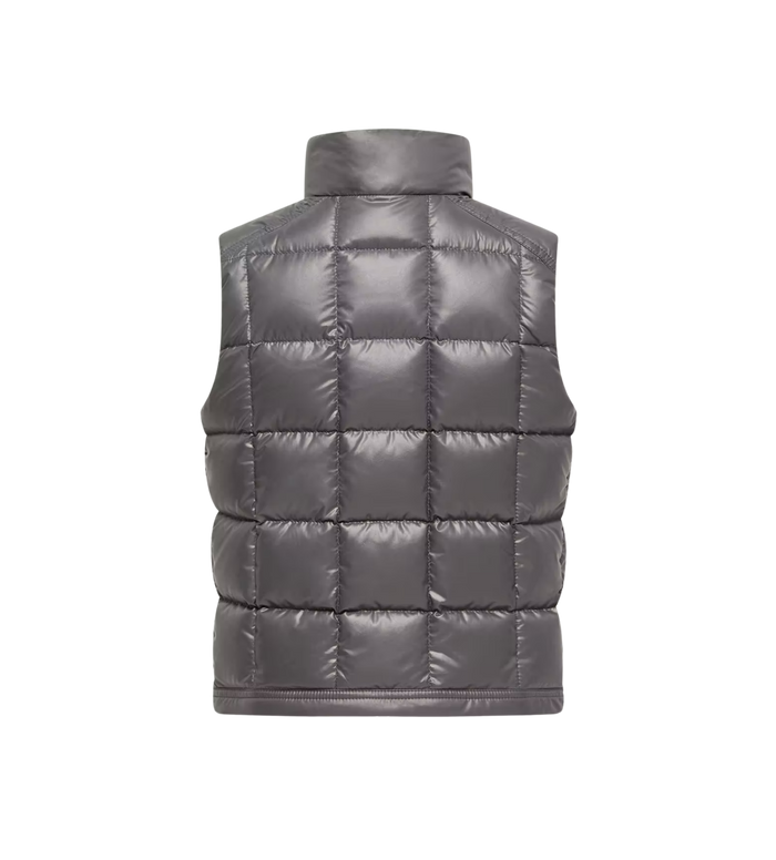 Kids Keir vierkante gewatteerde donsbodywarmer donkergrijs