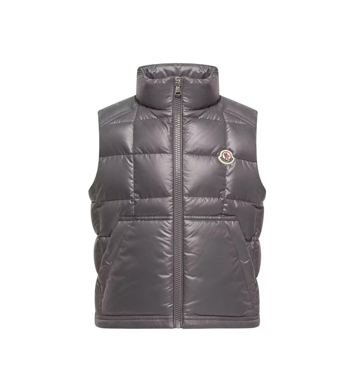 Kids Keir vierkante gewatteerde donsbodywarmer donkergrijs