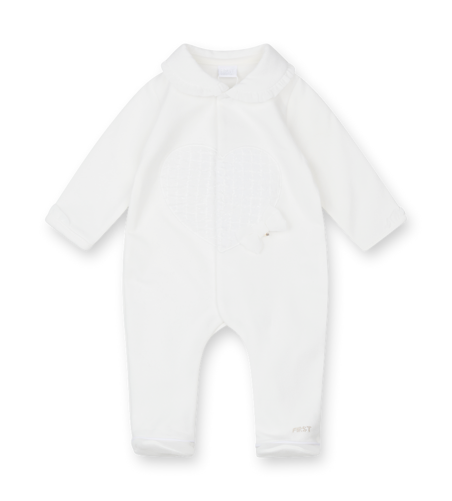 White baby onesie on a white background