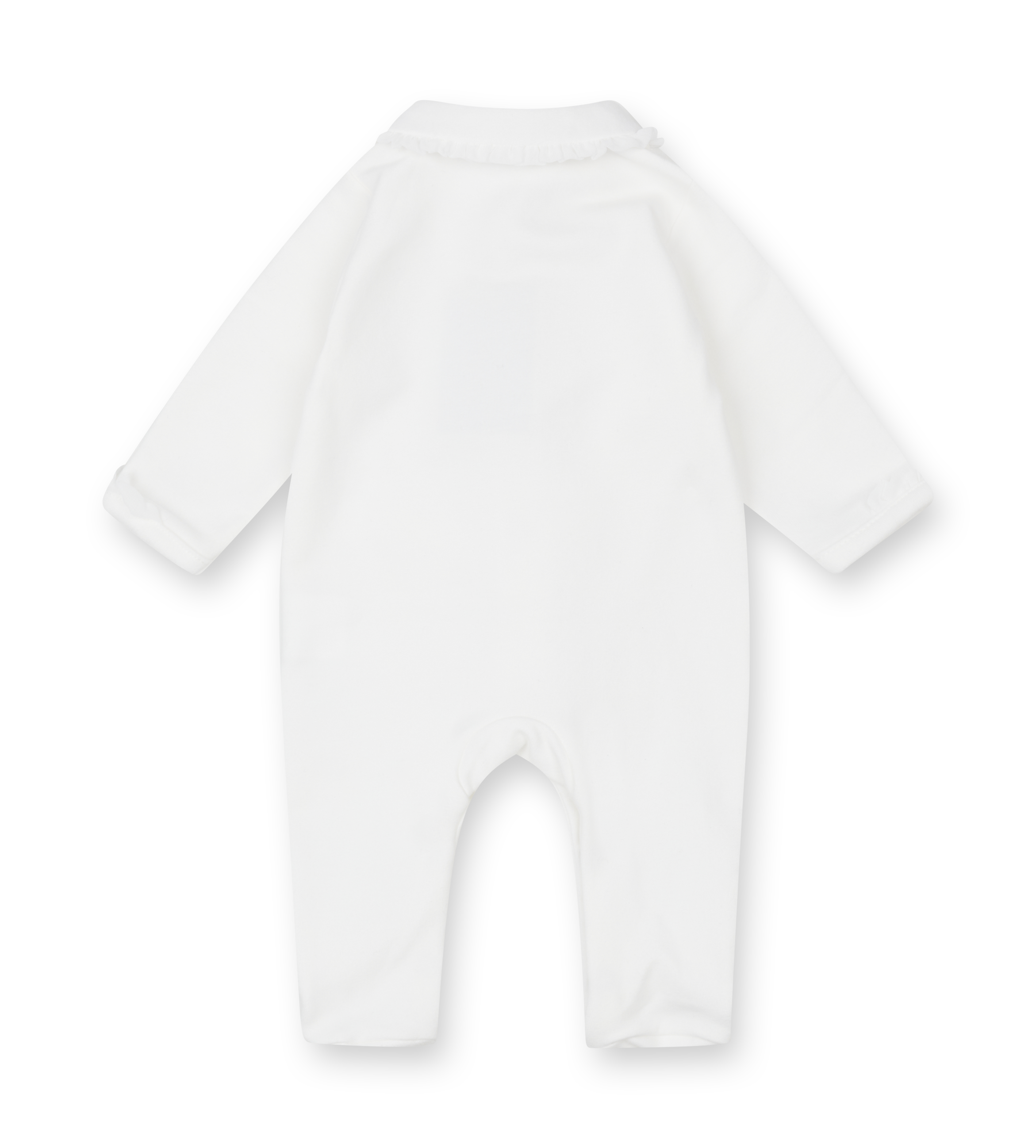 White baby onesie on a white background
