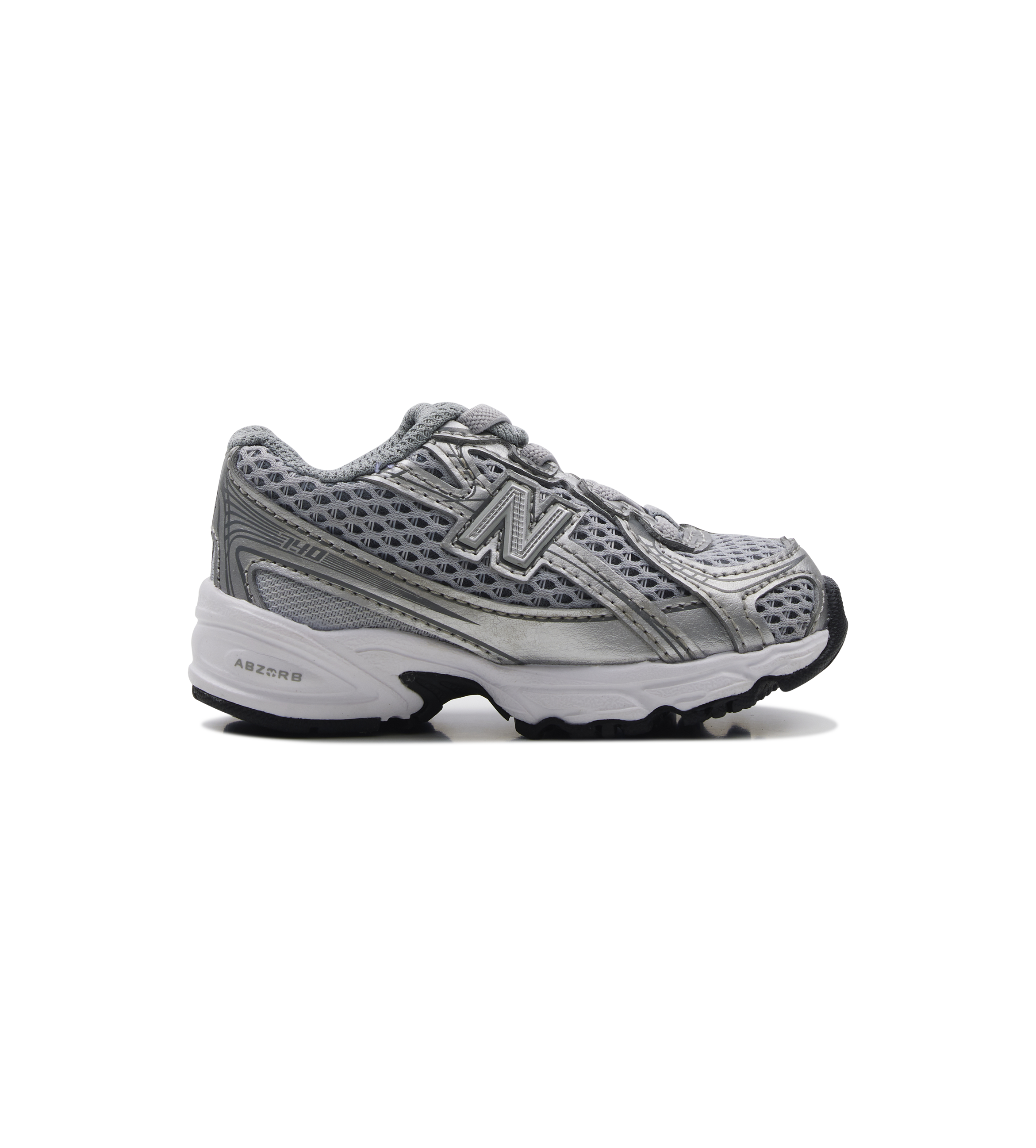 Gray athletic shoe on a white background