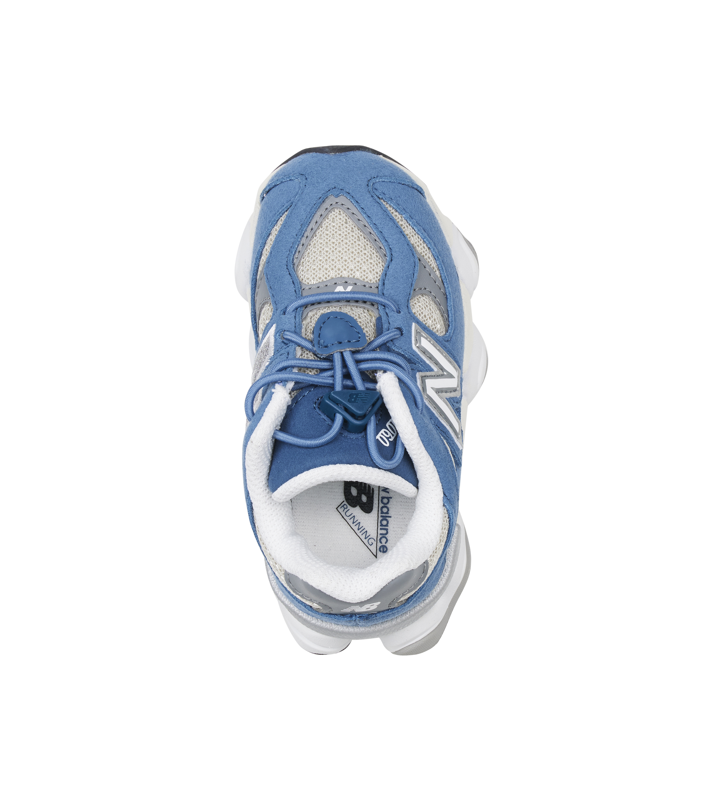 Blue and white sneaker on a white background