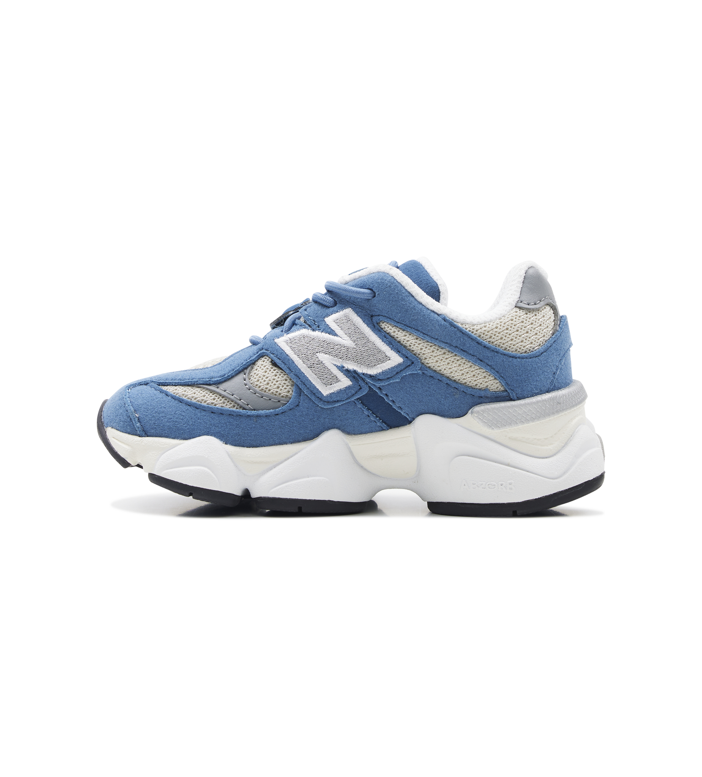 Blue and white sneaker on a white background