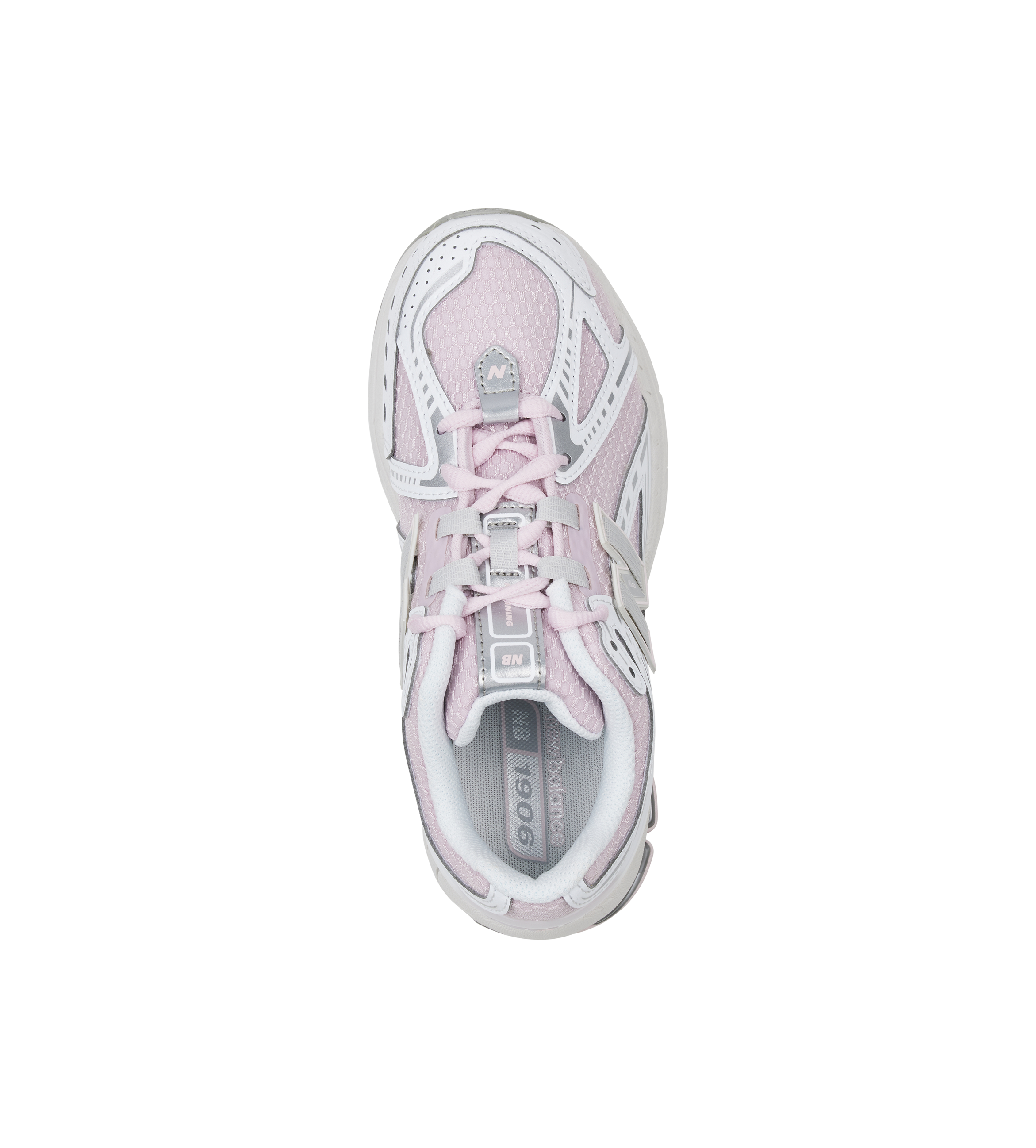 Pink and white sneaker on a white background