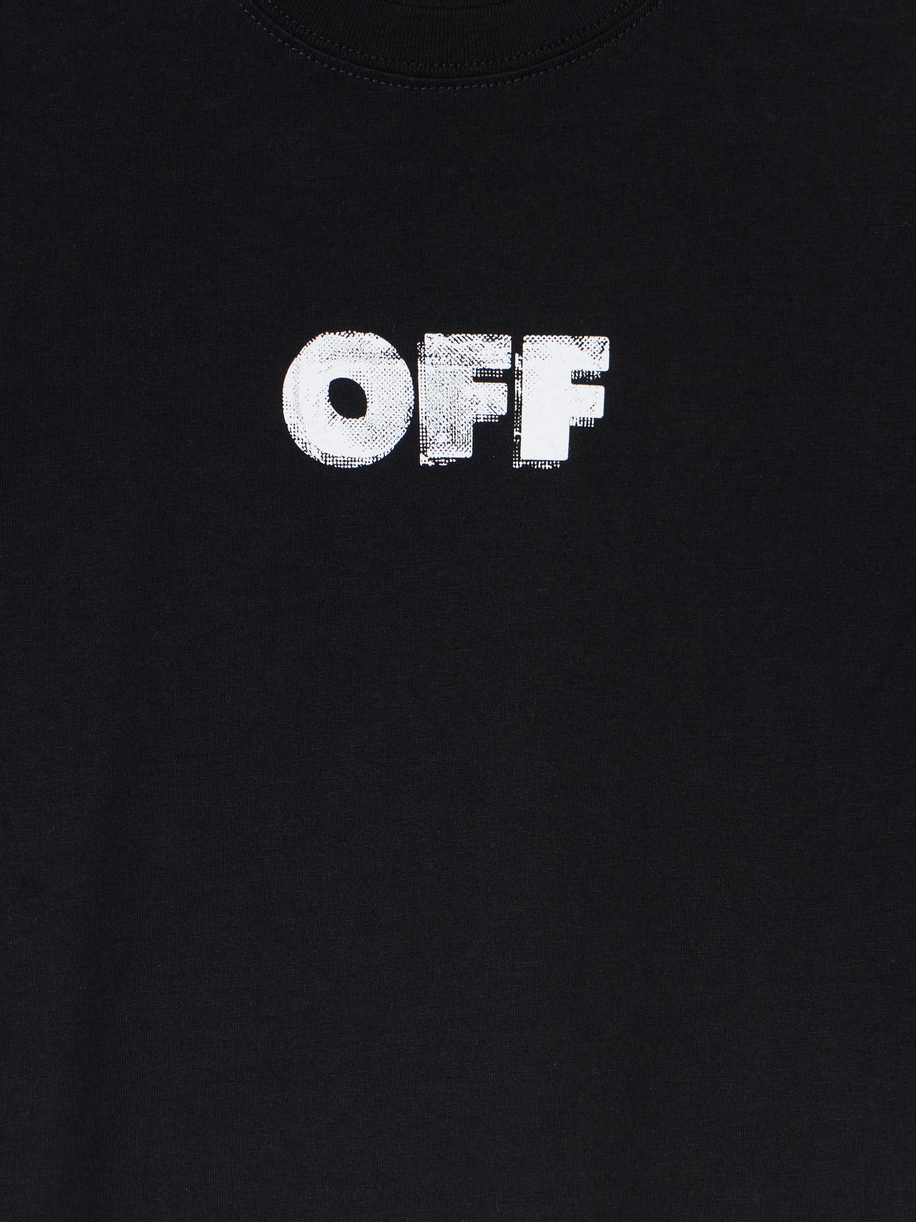 Off-White Arrow Sponge Long-Sleeve Logo T-Shirt in Black and White (Kids)