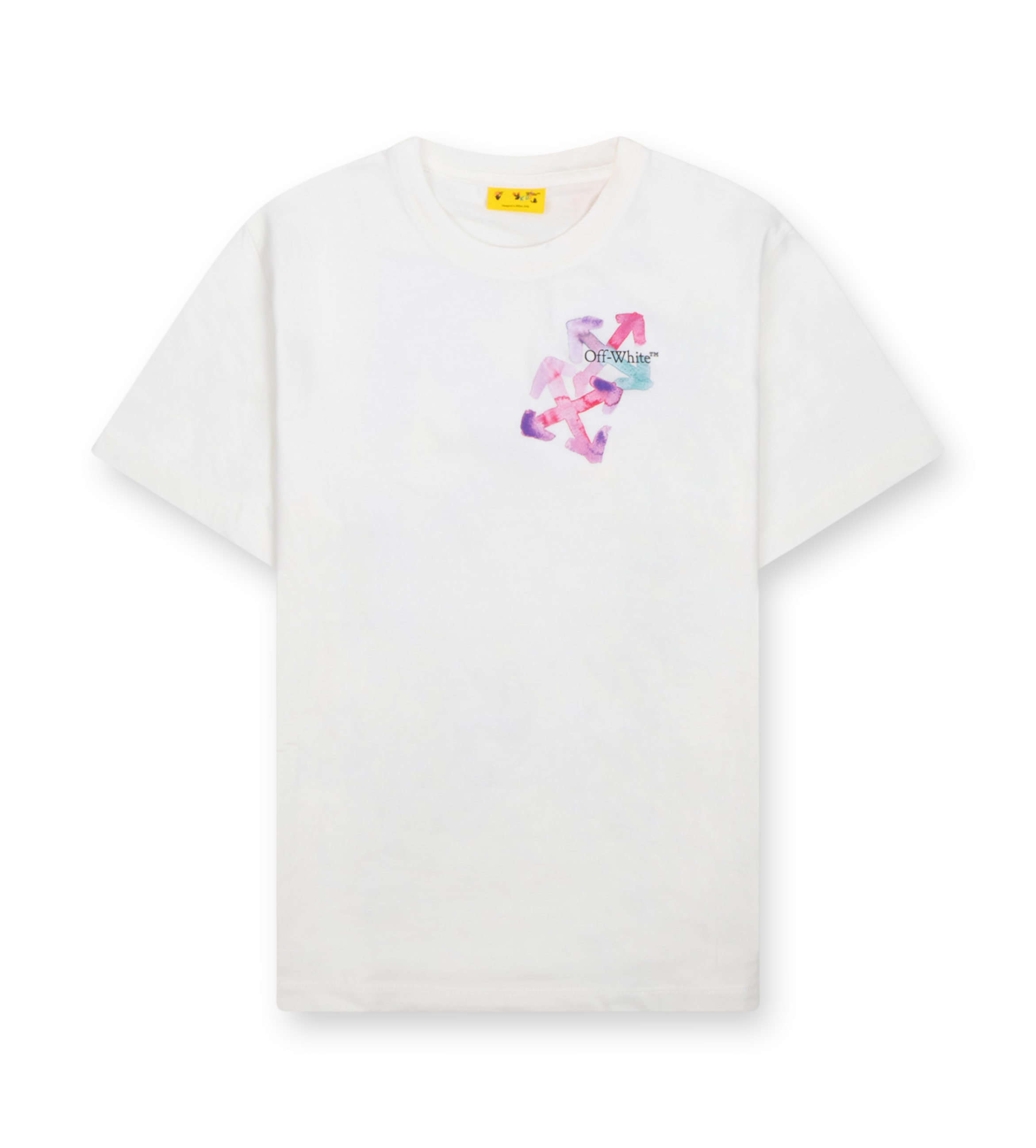 OFF-WHITE Arrow Watercolor Logo T-Shirt in White/Multicolor