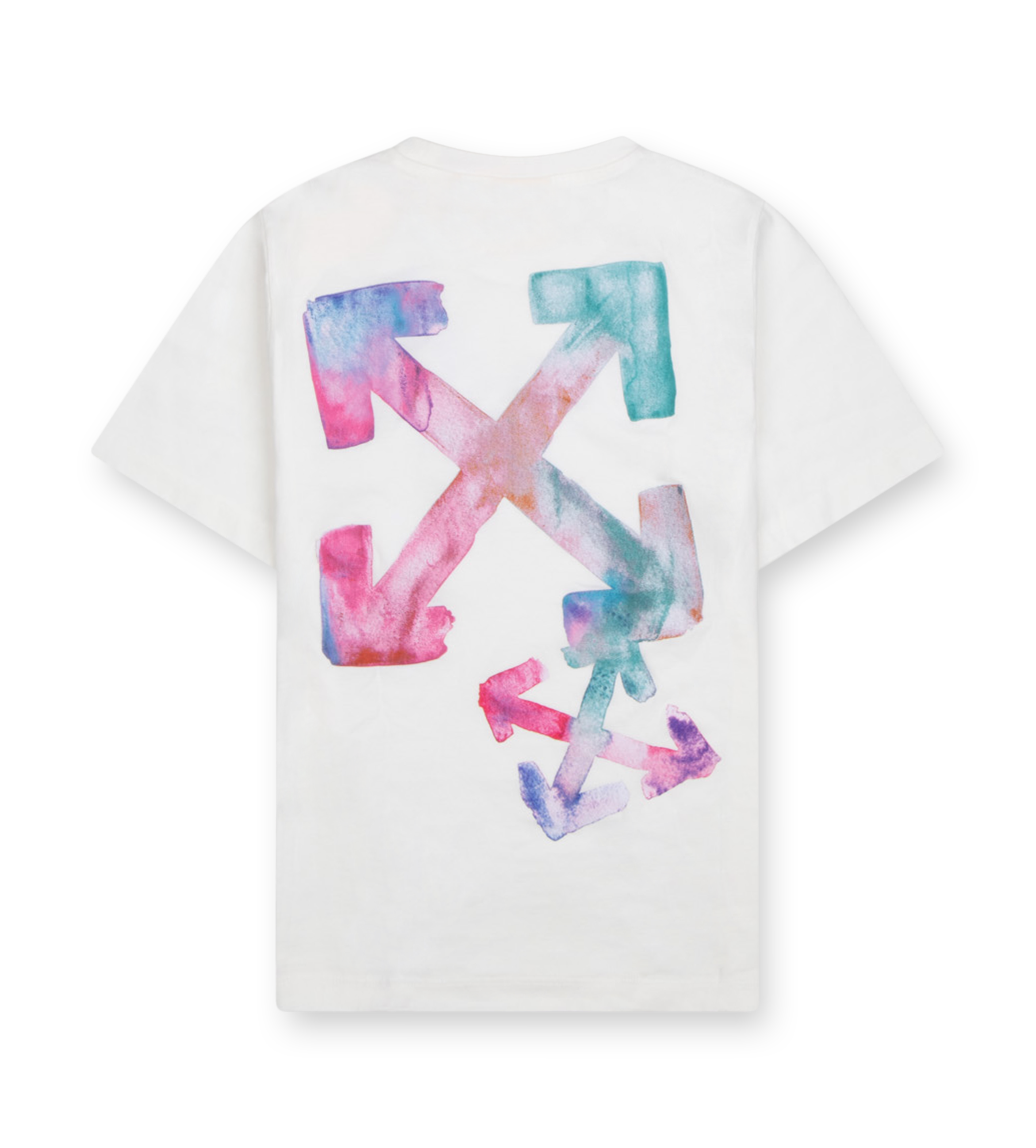 OFF-WHITE Arrow Watercolor Logo T-Shirt in White/Multicolor (Kids)