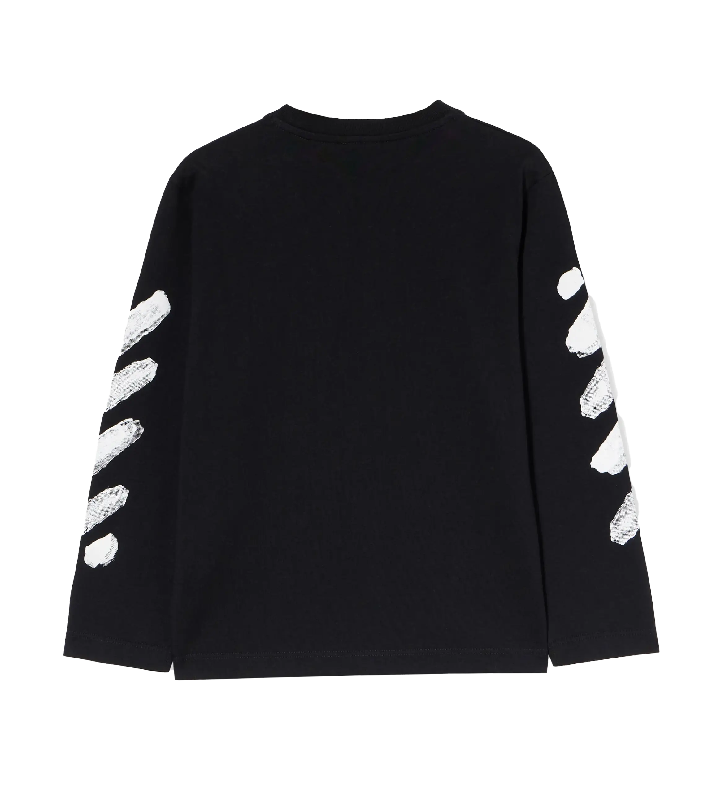 Off-White Arrow Sponge Long-Sleeve Logo T-Shirt in Black and White (Kids)