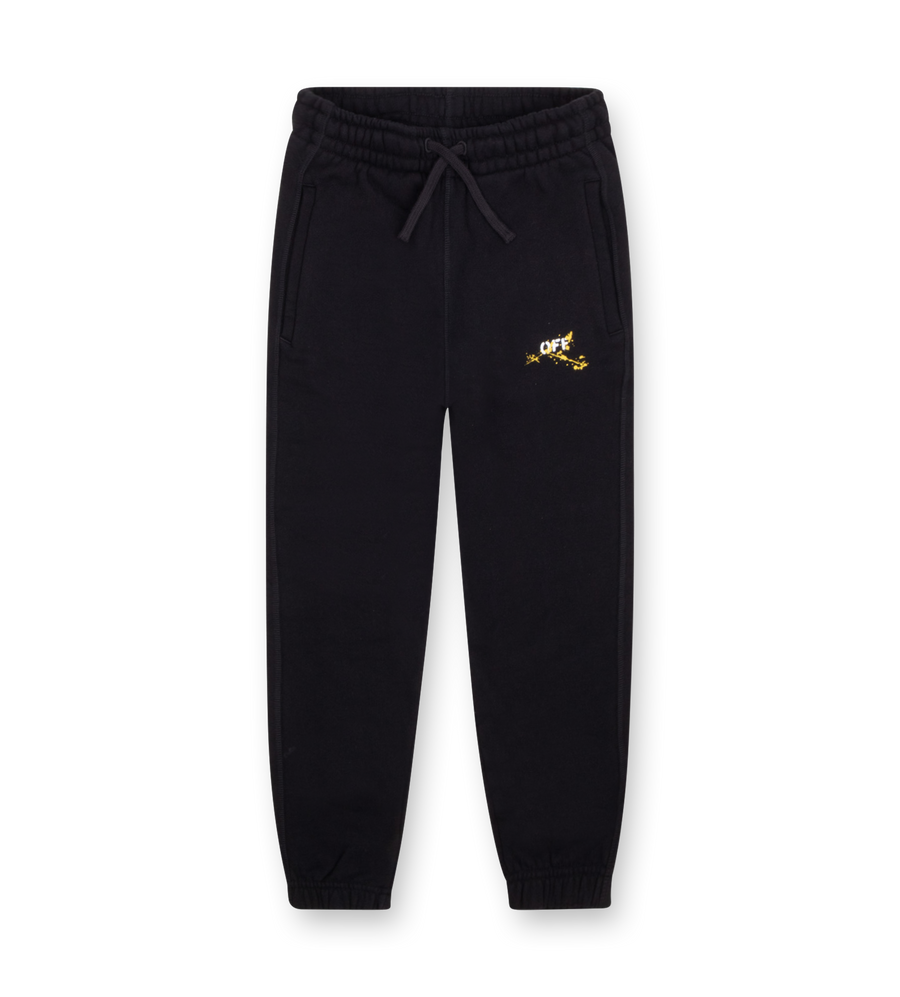 OFF-WHITE Diag Splat Sweatpants in Black (Kids)