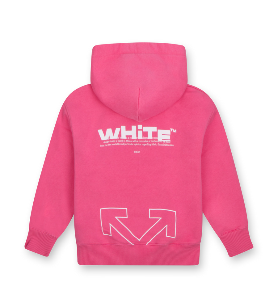 OFF-WHITE Type Logo Hoodie in Pink (Kids)