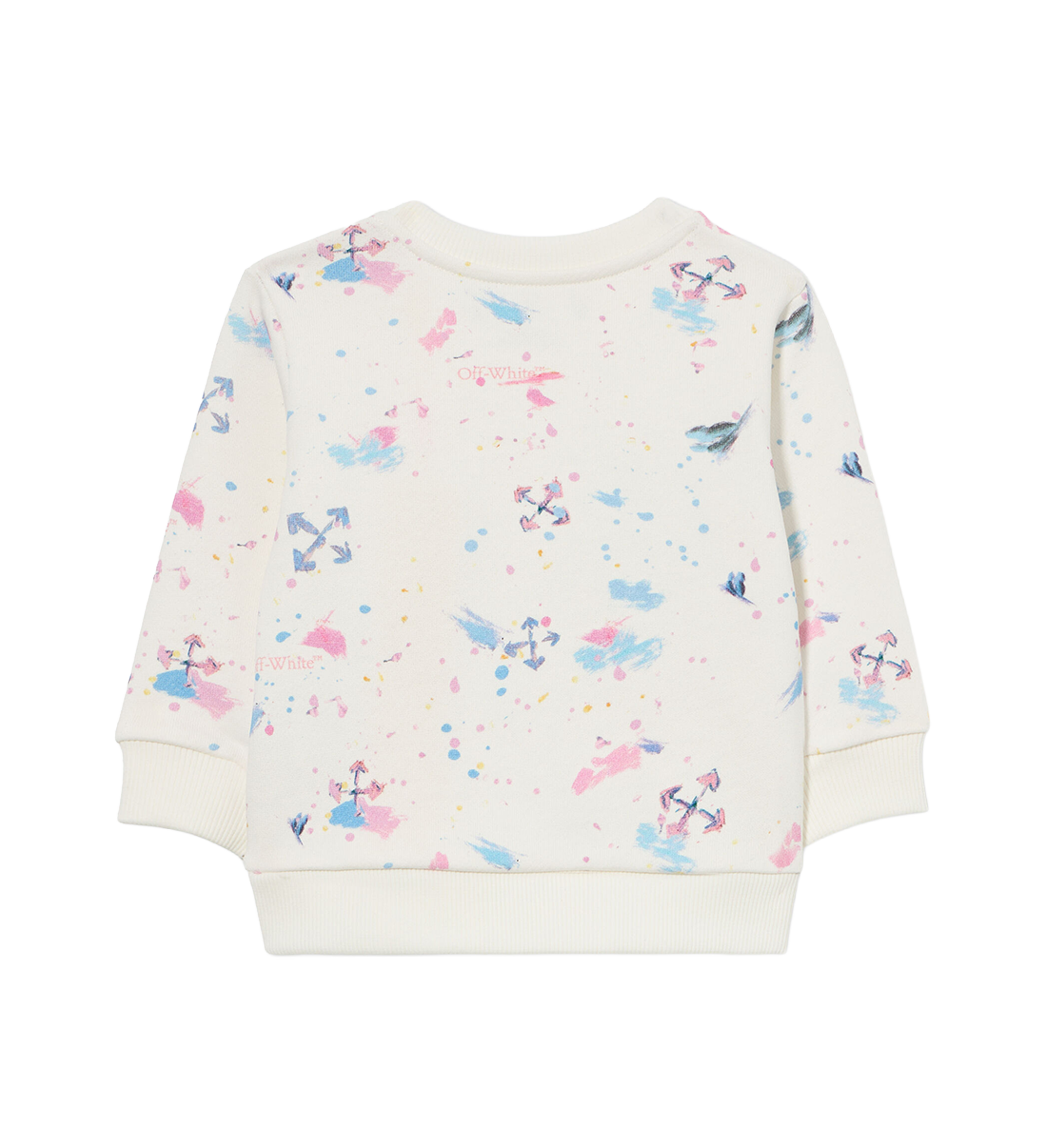 Off-White PS26 OGXC001S26FLE0026080 PIJL SPLAT AOP CREWNECK ROZE AOP