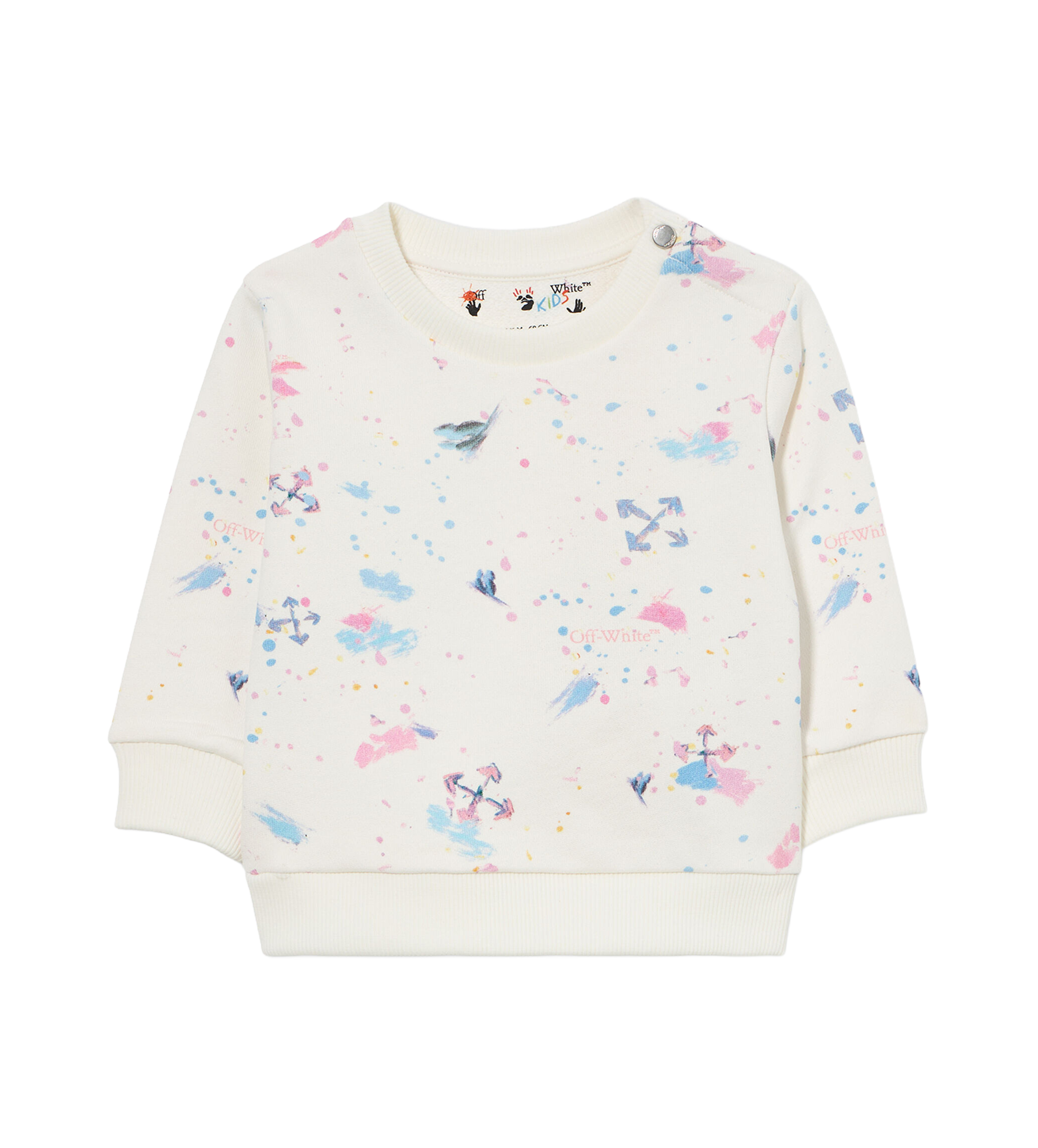 Off-White PS26 OGXC001S26FLE0026080 PIJL SPLAT AOP CREWNECK ROZE AOP