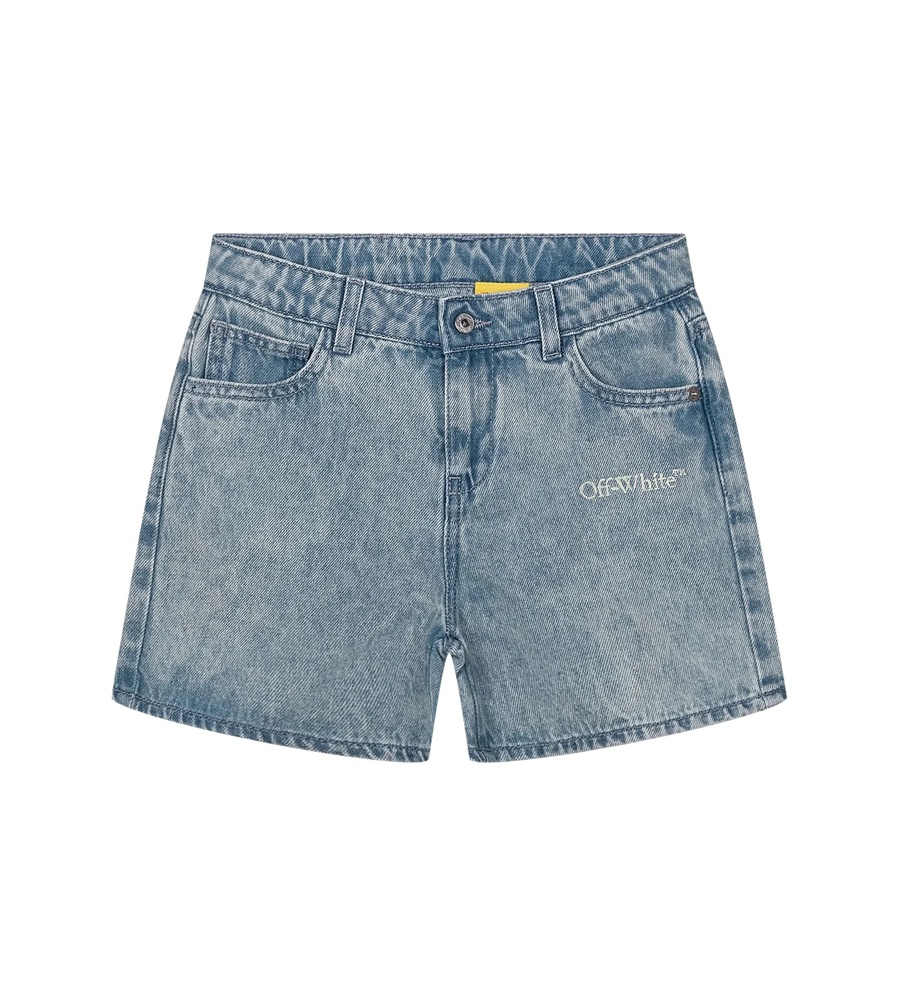 Off-White PS26 OGYC004S26DEN0014052 BOOKISH DENIM KORT LICHTBLAUW