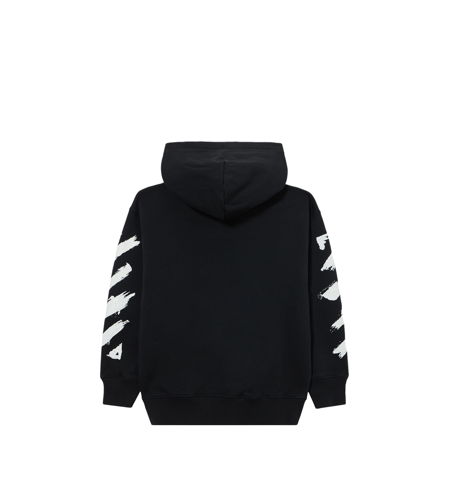 Off-White Diagonal Paint Hoodie in Black