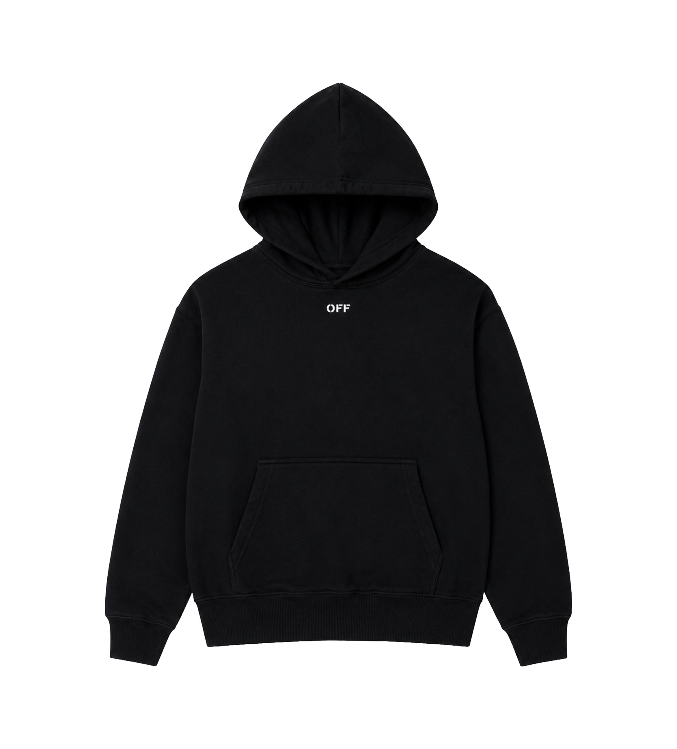 Off-White PS26 OGBB002S26FLE0010001 DIAG AQUAREL HOODIE ZWART