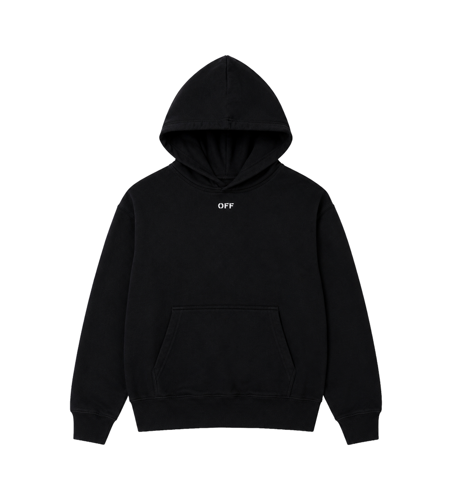 Off-White PS26 OGBB002S26FLE0010001 DIAG AQUAREL HOODIE ZWART