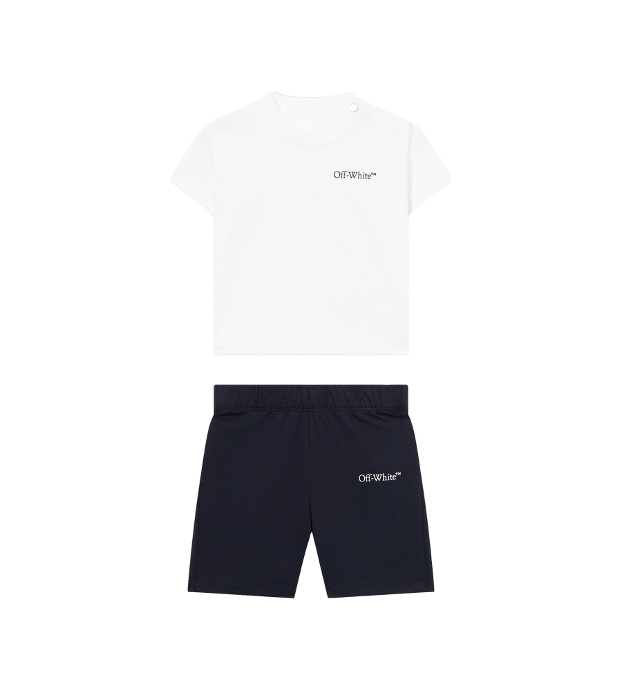 Off-White Arrow Acrylic Jersey Set in White/Navy