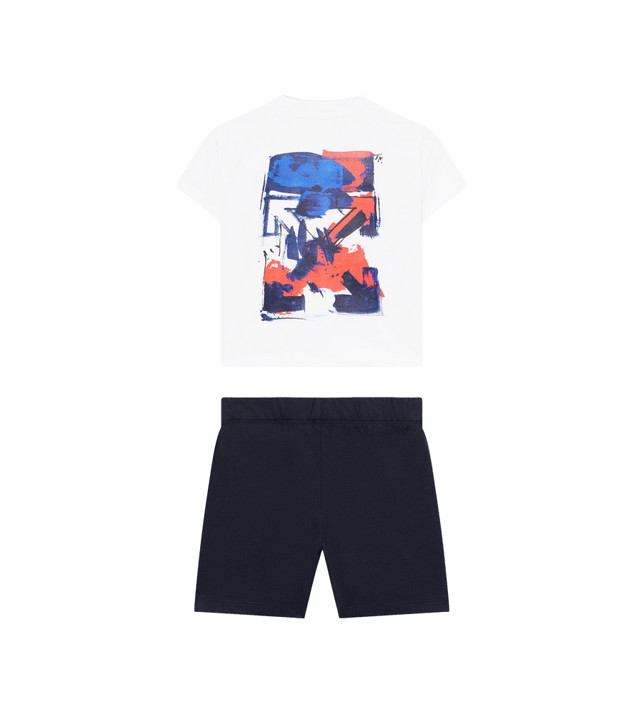 Off-White Arrow Acrylic Jersey Set in White/Navy