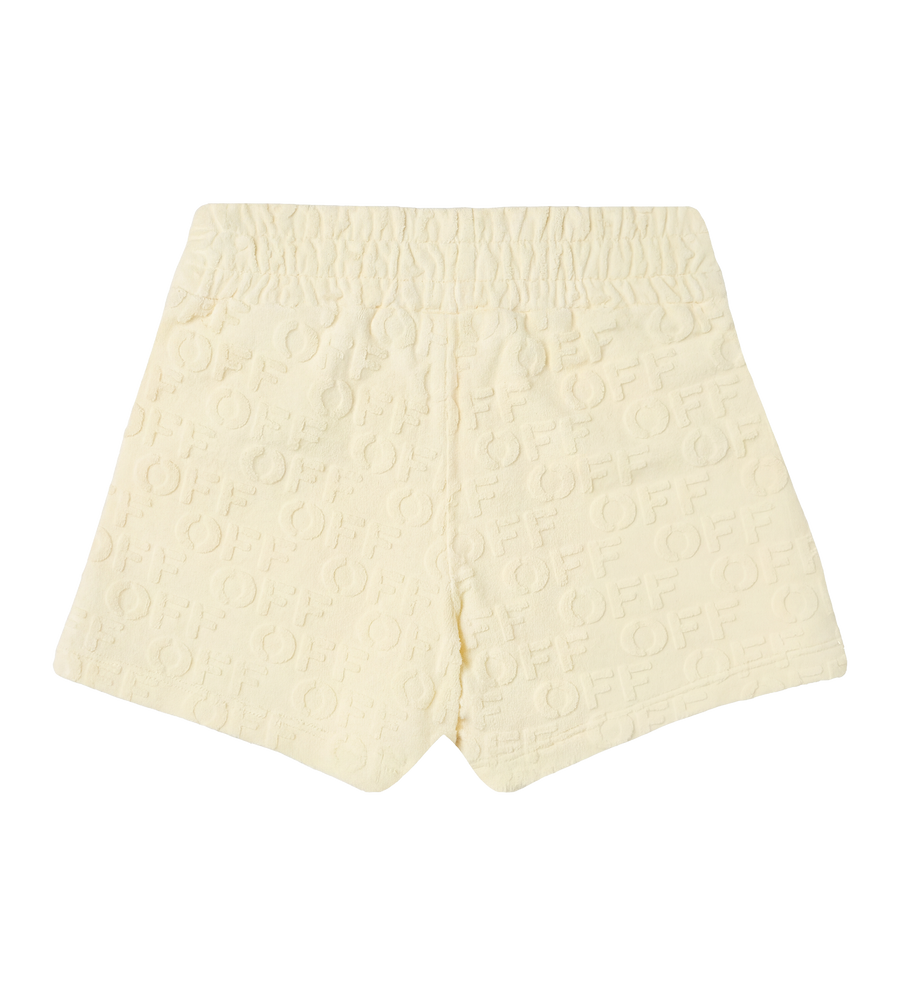 Off-White Logo met reliëf voor kinderen Shorts in Geel