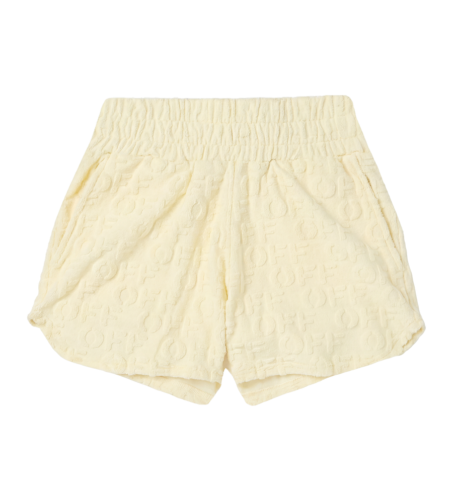 Off-White Logo met reliëf voor kinderen Shorts in Geel