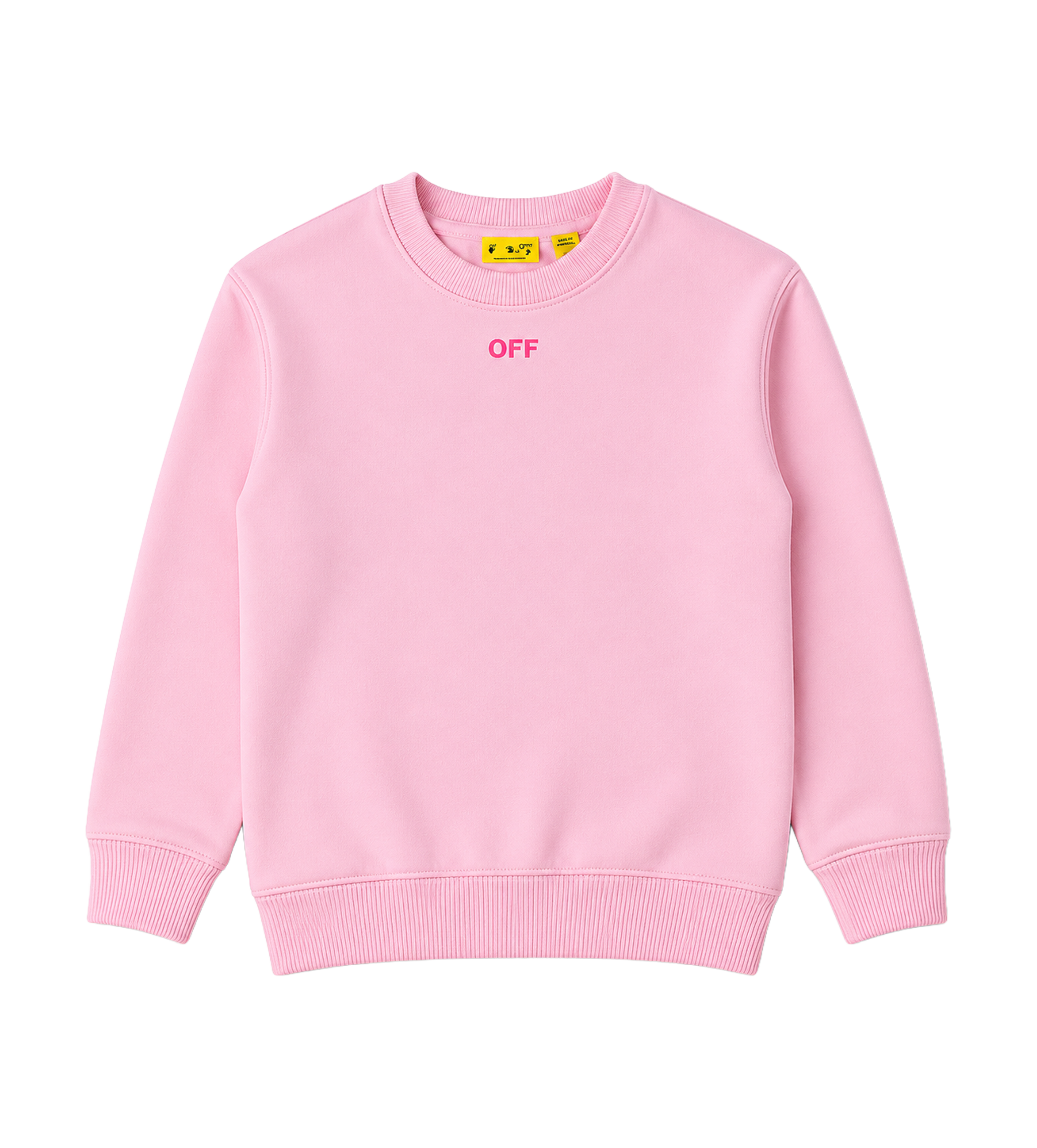 Off-White PS26 OGBA001S26FLE0056083 OFF DIAG BALLET SLIPPER MET CREWNECK