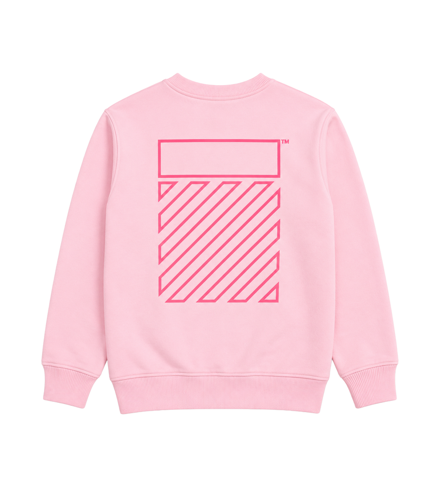 Off-White PS26 OGBA001S26FLE0056083 OFF DIAG BALLET SLIPPER MET CREWNECK