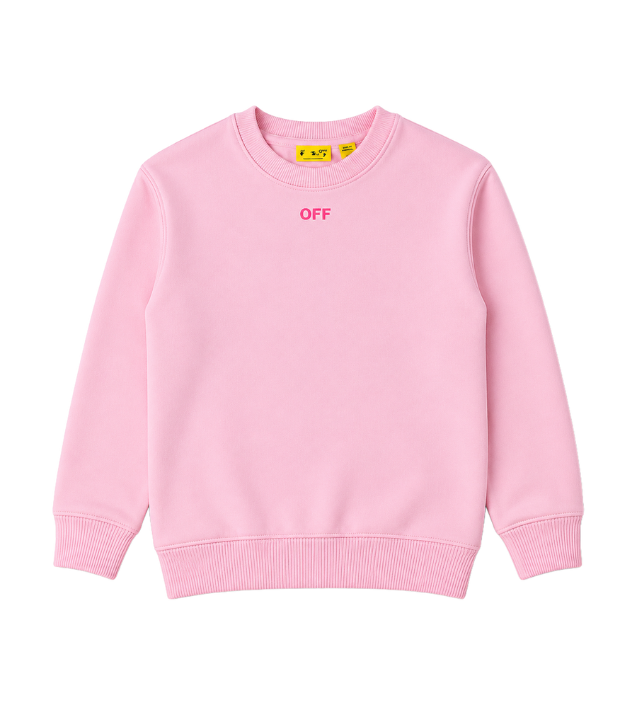 Off-White PS26 OGBA001S26FLE0056083 OFF DIAG BALLET SLIPPER MET CREWNECK
