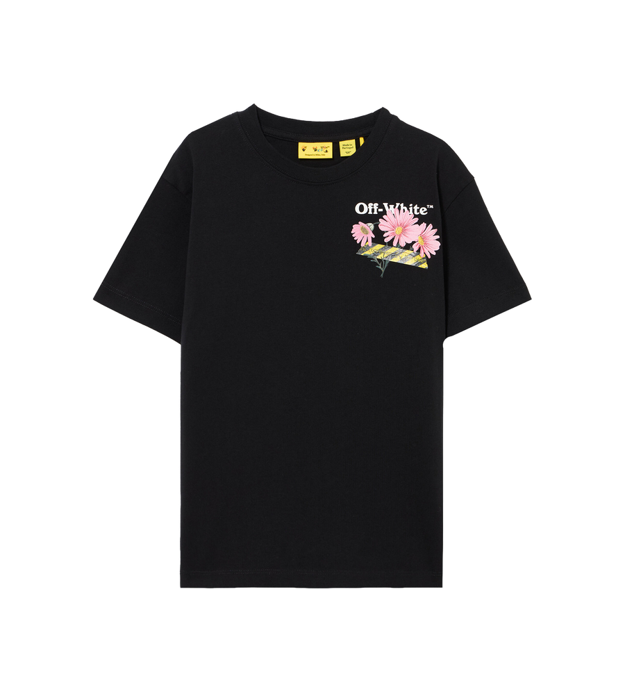 Off-White PS26 OGAA001S26JER0040001 DAISY TAPE TEE RVS ZWART