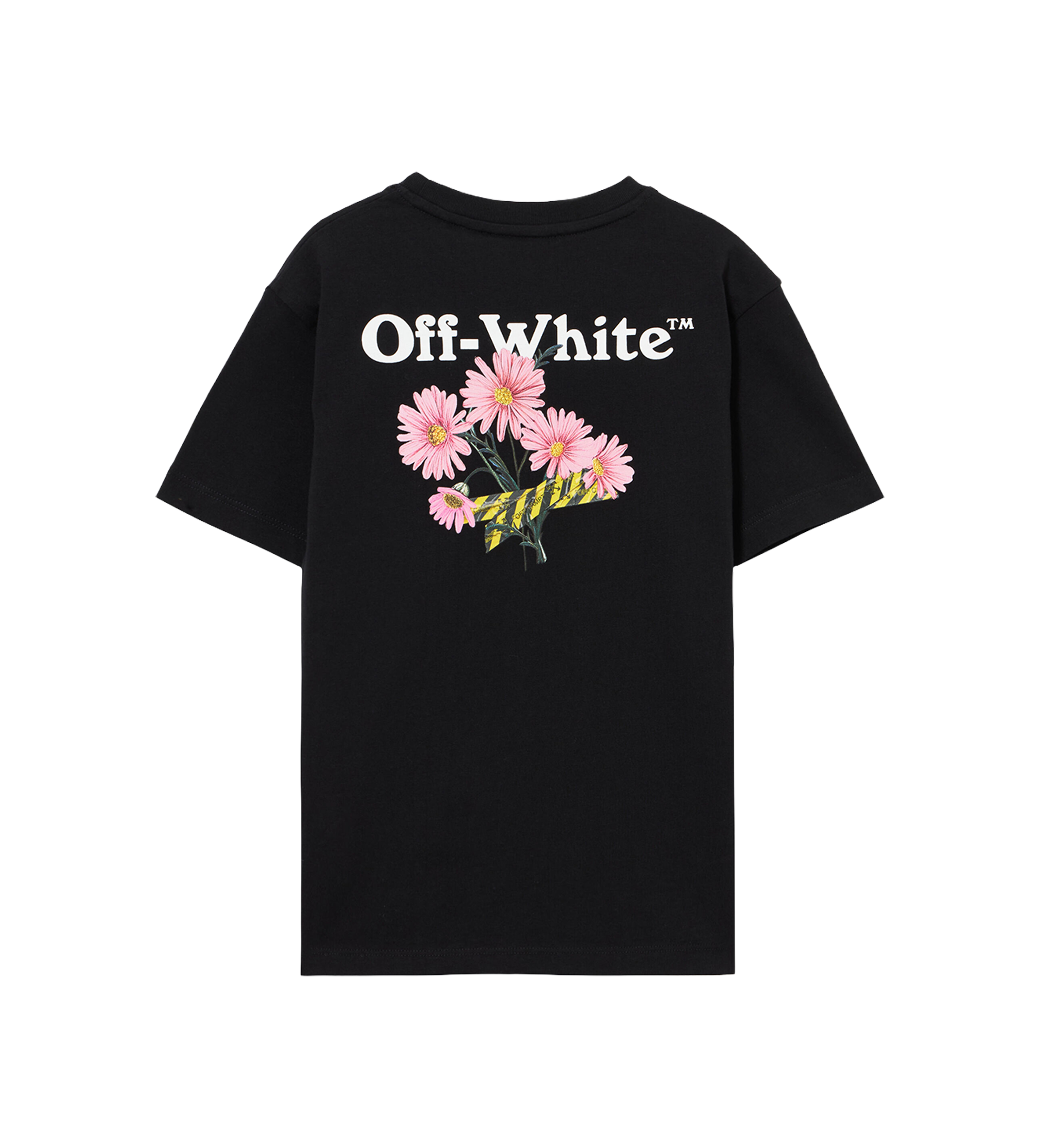 Off-White PS26 OGAA001S26JER0040001 DAISY TAPE TEE RVS ZWART