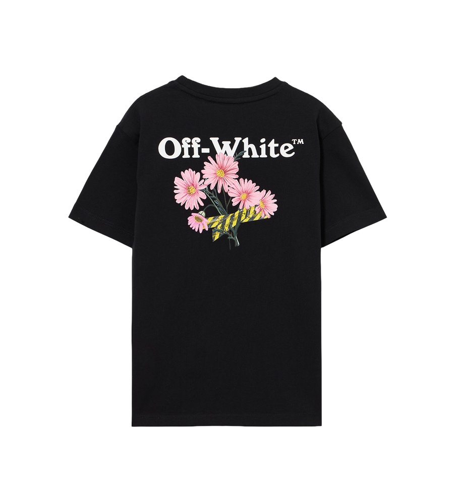 Off-White PS26 OGAA001S26JER0040001 DAISY TAPE TEE RVS ZWART