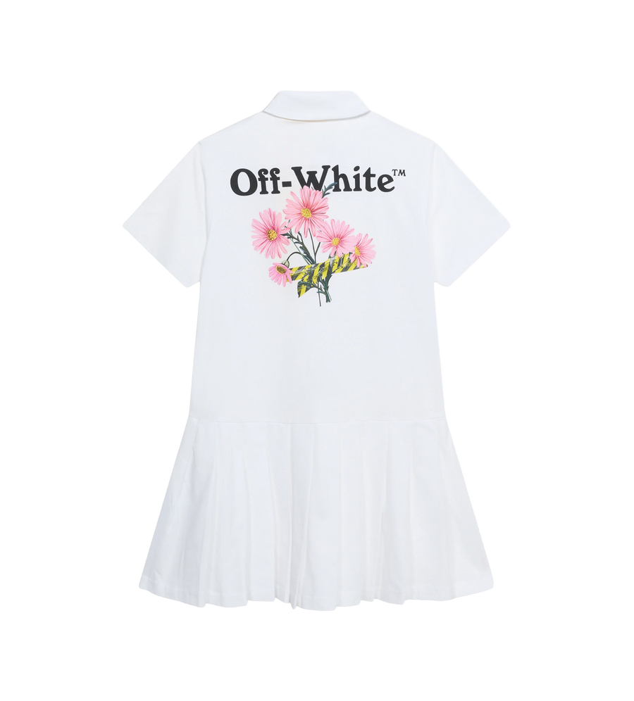 Off-White Daisy Tape Dress in White