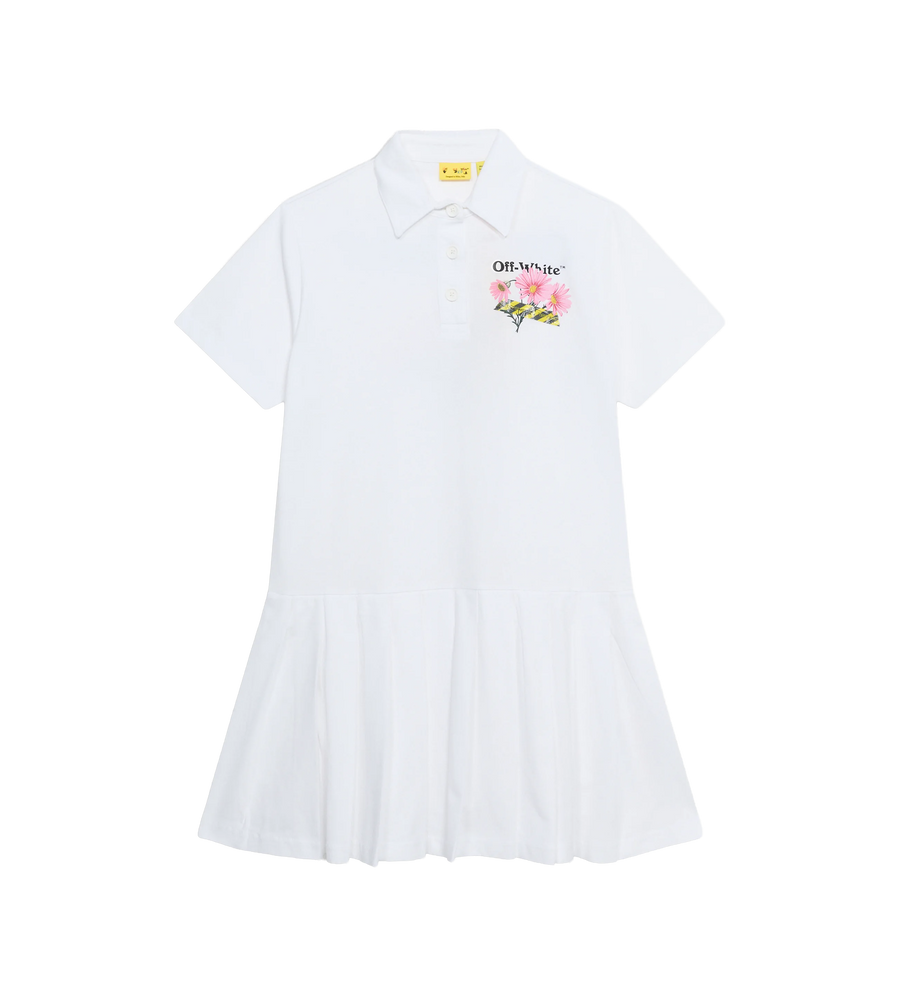 Off-White Daisy Tape Dress in White