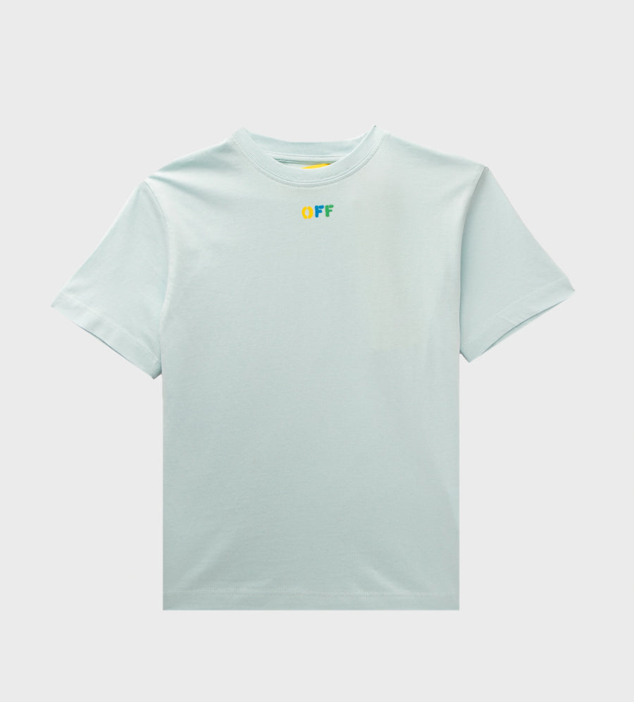 Diagonal Print T-Shirt Blue