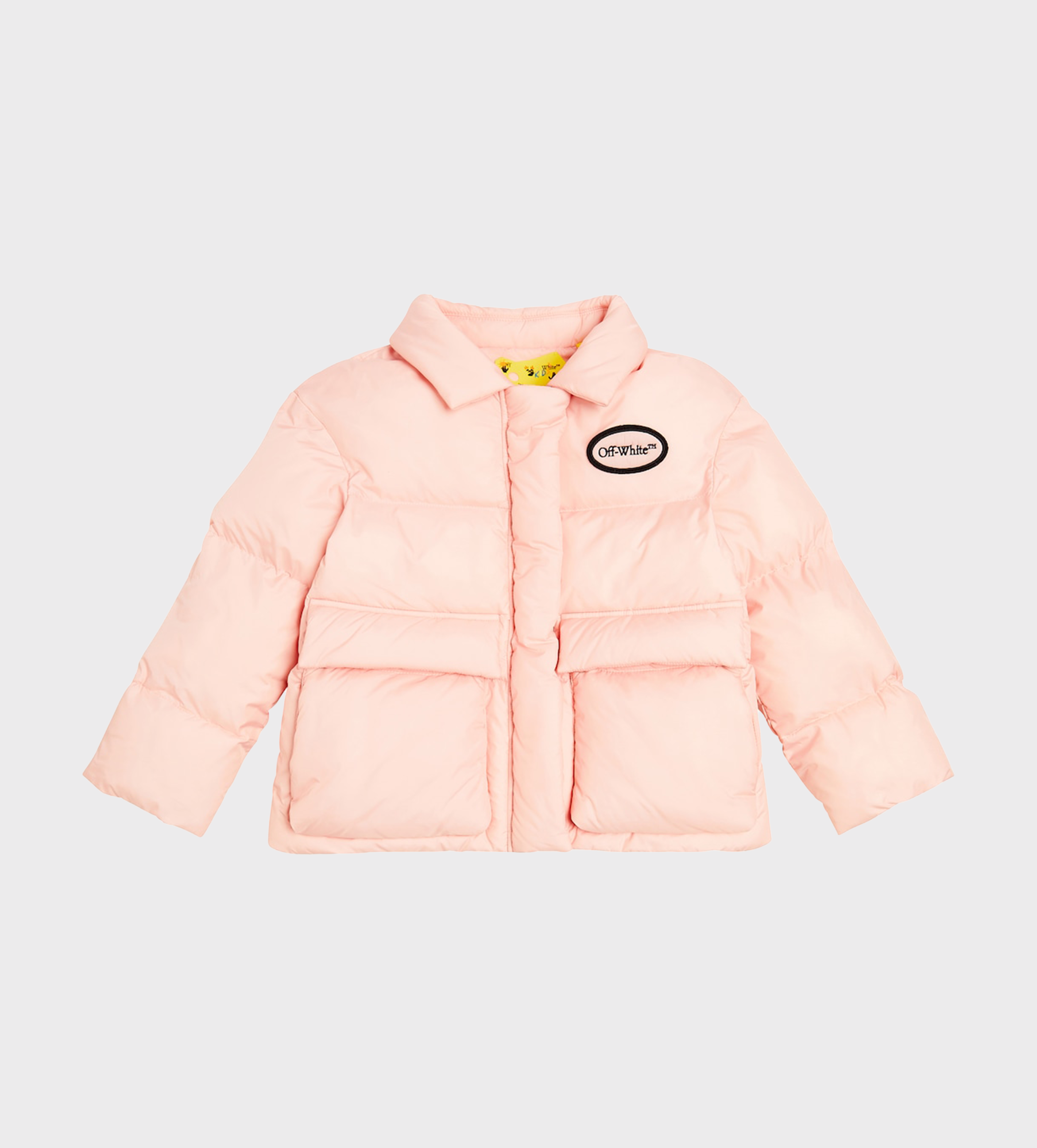 Arrow Quilted Puffer Jacket Pink