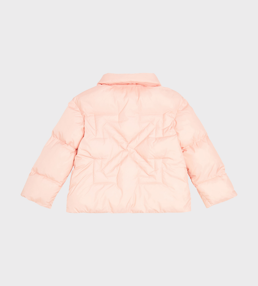 Arrow Quilted Puffer Jacket Pink