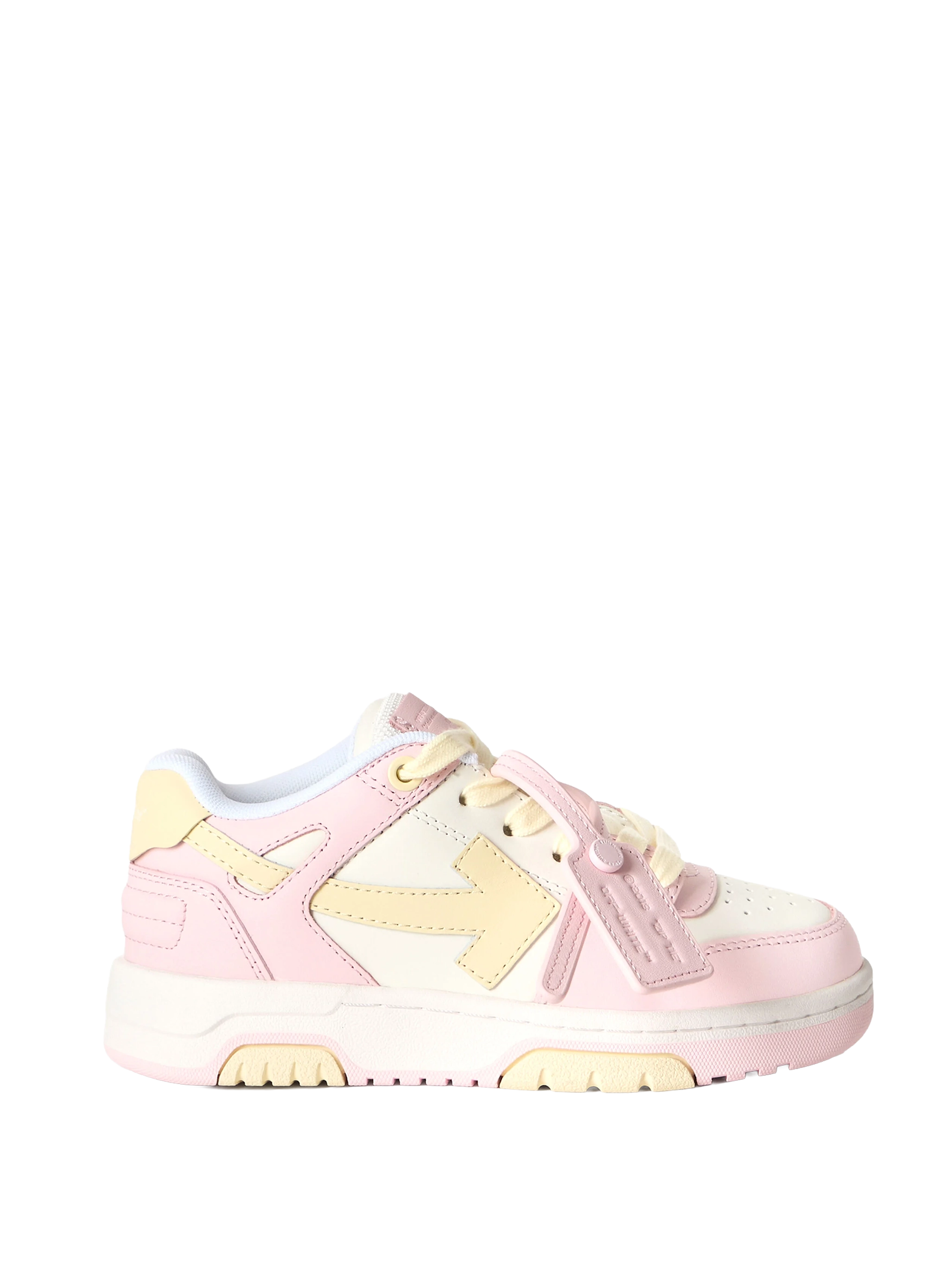 Off-White SS26 OGIA007S26LEA0013C19 G-OUT OF OFFICE-002 ZACHT ROZE - LICHT GEEL