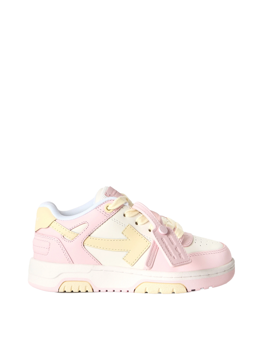 Off-White SS26 OGIA007S26LEA0013C19 G-OUT OF OFFICE-002 ZACHT ROZE - LICHT GEEL