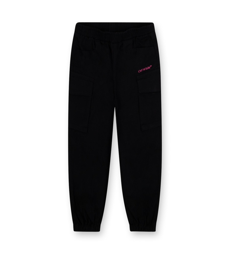 OFF-WHITE Diagonal Cargo Sweatpants in Black (Kids)