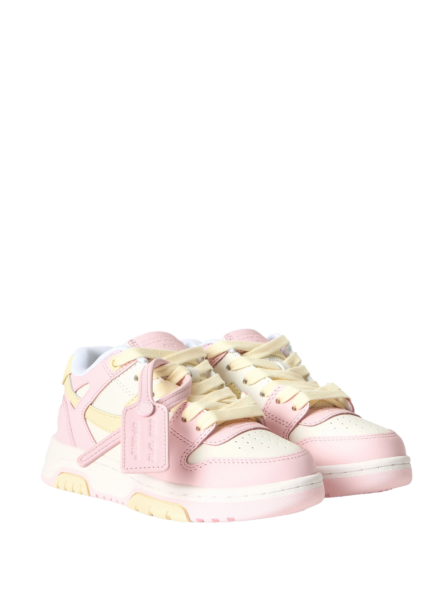 Off-White SS26 OGIA007S26LEA0013C19 G-OUT OF OFFICE-002 ZACHT ROZE - LICHT GEEL